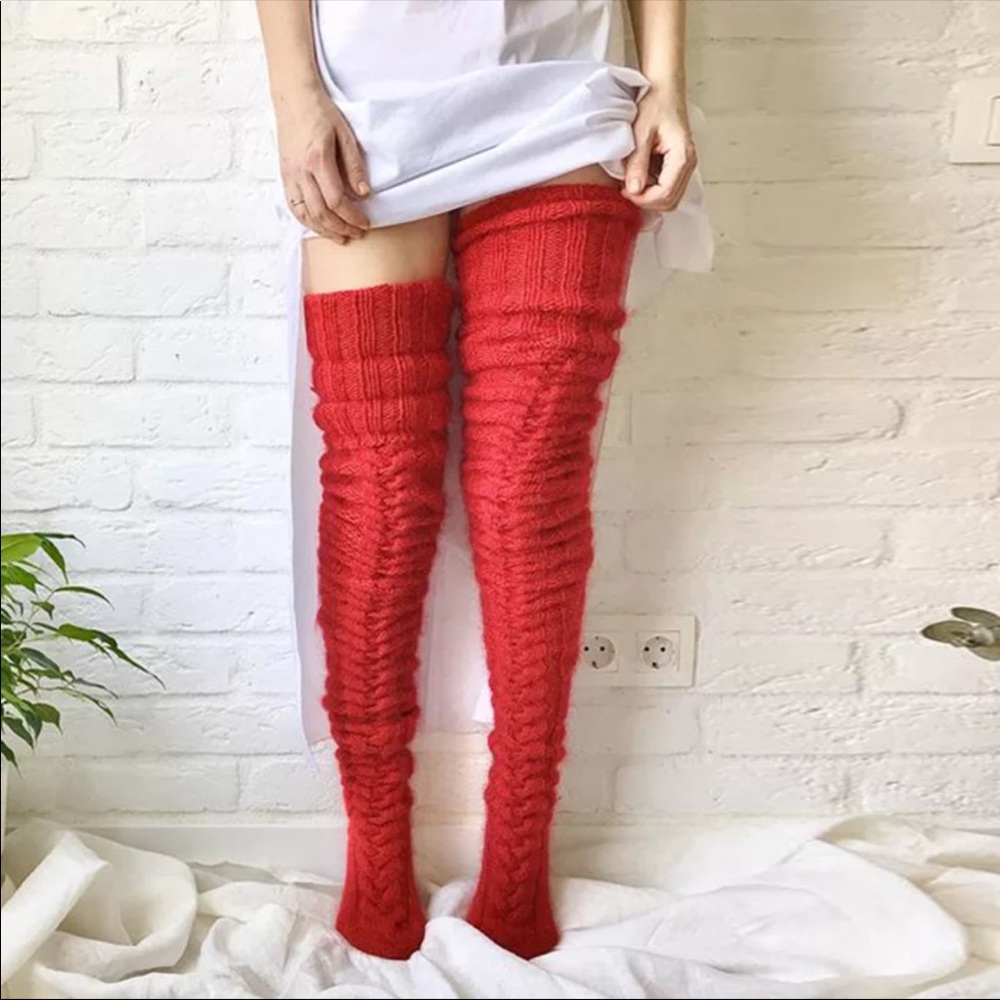Cozy thigh high socks